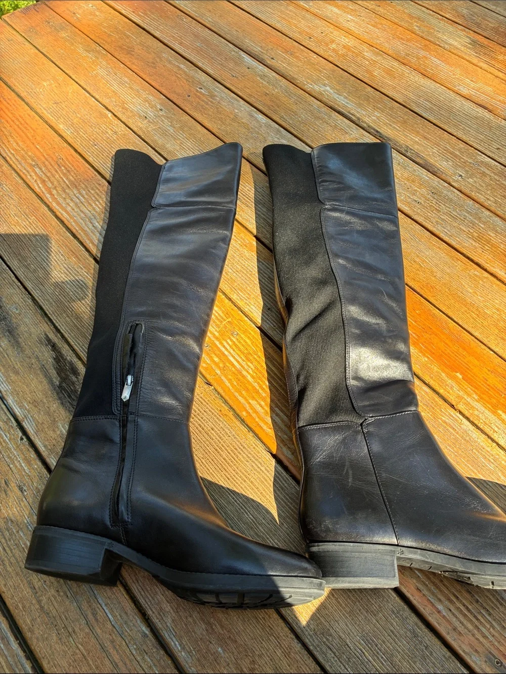 Sam Edelman Black Over-the-Knee Leather Boots